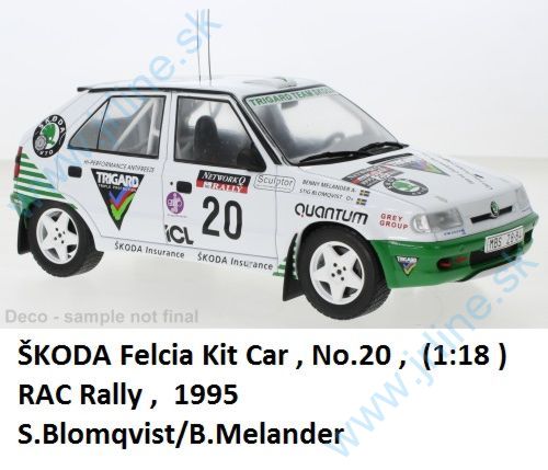 Obrázok pre 152/18RMC147 ŠKODA FELICIA Kit-Car*20*RACry