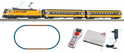 Obrázok pre 63/59019 Digitálny SET * Smart Control WLAN * Elektrická lokomotíva BR386 - REGIO-JET VI .ep. a 2 x Osobný vagón RegioJet