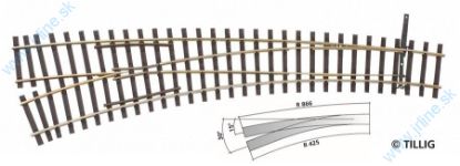 Obrázok pre 64/85364 IBW Ľavá výhybka oblúková *15-30° * 11° srdcovka