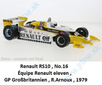 Obrázok pre 87/MCG18617F Renault RS10*1979*R.Arnoux*16