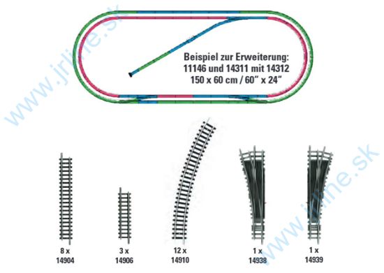 Obrázok pre 73/14312 Kolajový  SET - Rozširenie *DVOJKOLAJ*