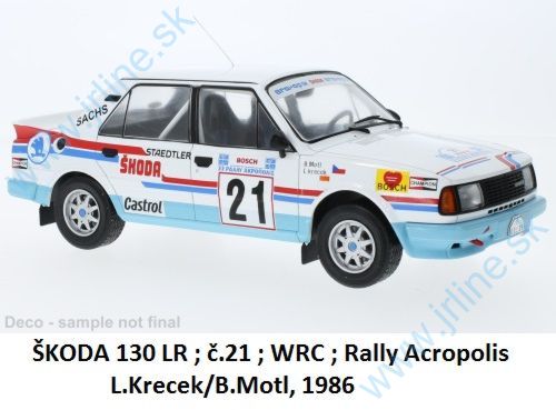 Obrázok pre 152/18RMC157A ŠKODA 130L*21*R-ACROPOLIS 1986