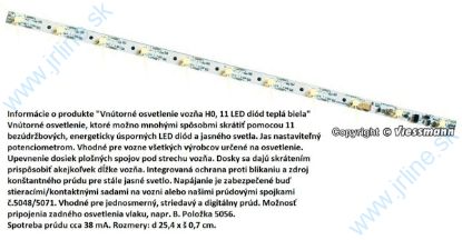 Obrázok pre 74/V5050 Osvet-Vag*ANALOG*254mm11xLEDwh