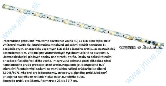 Obrázok pre 74/V5050 Osvet-Vag*ANALOG*254mm11xLEDwh