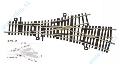 Obrázok pre 68/83230 DWW  2x15°  * 3-cestná Výhybka