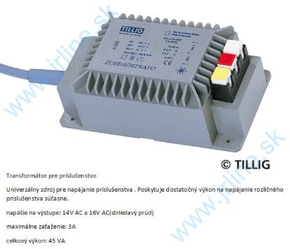 Obrázok pre 74/TU08122 Trafo/Príslušens*45VA*14-16V~