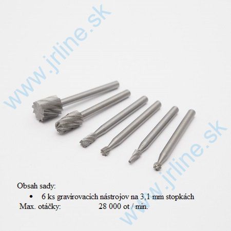 Obrázok pre 20/G10125-06 Gravírovacia Sada 6-dielna