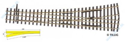 Obrázok pre 64/85196 HO/HOe-HO * 3-koľaj  * ĽAVÁ Výhybka