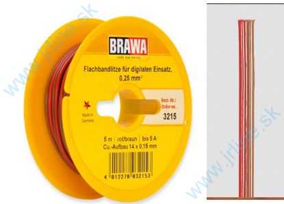 Obrázok pre 74/B3215 2pól-Kábel 5m;¤0,25mm*Červ-HNE