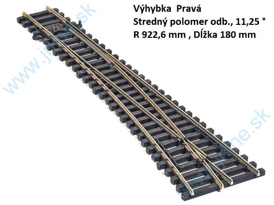 Obrázok pre 68/SL-U1295 PRAVÁ Výhybka *11,25° (R922,6)