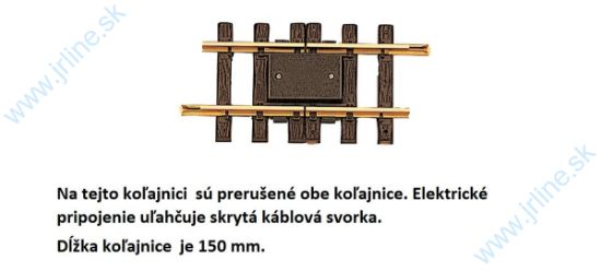 Obrázok pre 649/10152 LGB*2xPrerušená-IZOLOVANÁ * Rovná koľaj *150mm