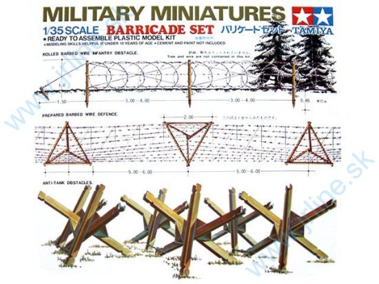 Obrázok pre 6/35027 Barricade SET*OstnatýDrôt/Tank