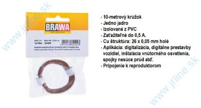 Obrázok pre 74/B32404 HNEDÝ*Kábel 10m;¤0,05mm*Reprod