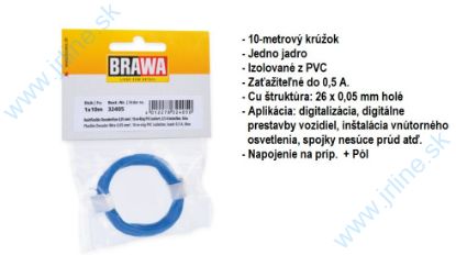 Obrázok pre 74/B32405 MODRÝ *Kábel 10m;¤0,05mm* +Pól