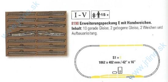 Obrázok pre 73Z/8190 KoľajSET*Rovné+Oblú,Ruč-Výhybk