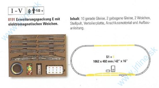 Obrázok pre 73Z/8191 KoľajSET*E*Rovné+Obl,ElektrVýh