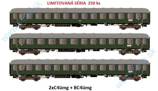 Obrázok pre 62HT/43034 3diel-Rýchlik-D83 * DB IIIep