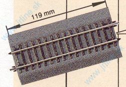 Obrázok pre 64/42511 Rovná koľaj  DG , Dĺžka 119 mm