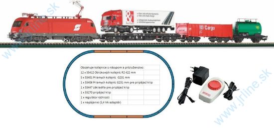 Obrázok pre 63/57177 START set - Analogový* Elektrická lokomotíva Taurus ÖBB + Nákladný Vlak