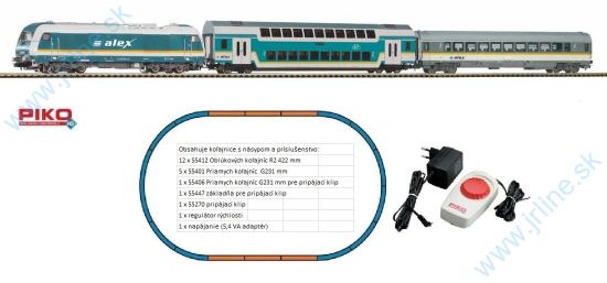 Obrázok pre 63/57139 START set - Analogový * ALEX * Dieslová lokomotívy Herkules + Osobný a Poschodový vagón