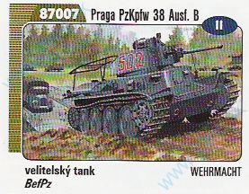 Obrázok pre 43/87007 VELIT.TANK PRAGA 38 B