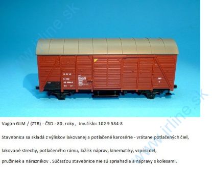 Obrázok pre 62BPE/7010-02 Glm 9584-8*ČSD IVep*STAVEBNICA