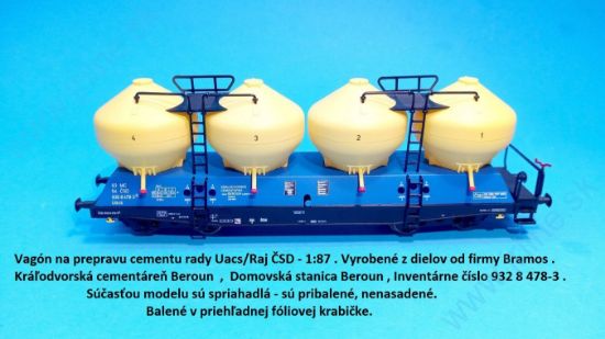 Obrázok pre 62B/3856 Uacs 478-3*ČSD IVep*BEROUN-KrD