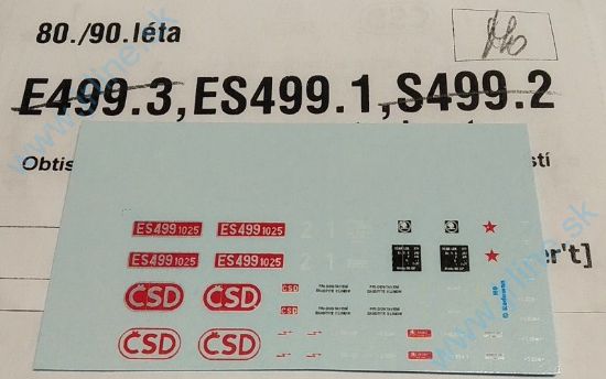 Obrázok pre 53/IH235 HO*popis+čísla*ES499.1025 ČSD