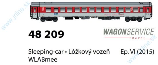 Obrázok pre 628/LS48209 WLABmee 601-7 * SK-WSBA VI.ep.*Wagon Service Travel - 2015 *