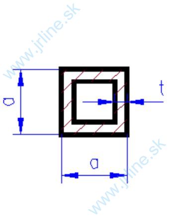 Obrázok pre 555/KS-9850 2ks*MOSADZ-ŠtvorcovýDUTÝ*2x2mm