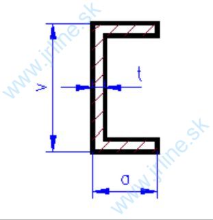 Obrázok pre 555/MS-7411 MOSADZ* U profil *1x1mm* 50cm