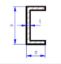 Obrázok pre 555/MS-74151 MOSADZ* U profil *1,5x1mm*50cm