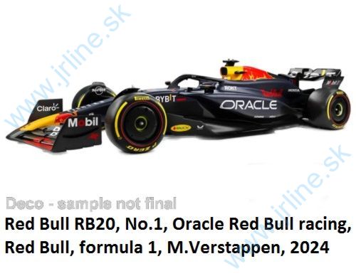 Obrázok pre 30/38097V RED BULL-RB20*VERSTAPPEN*1*24*