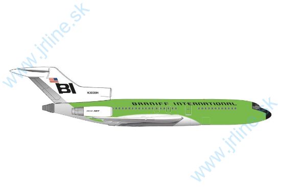 Obrázok pre 91/537988 B727-100 Braniff lime green