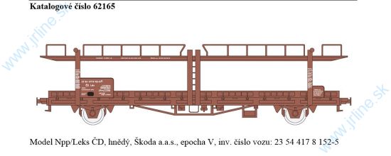 Obrázok pre 62C/62165 Npp/Leks 152-5 * ČD V.ep.* Škoda .a.s.