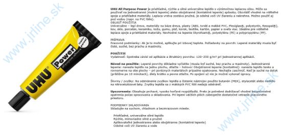 Obrázok pre 21/U40328 UHU POWER * Univerzálne-Transparentné Lepidlo *45g