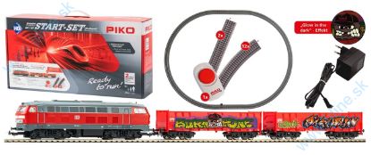 Obrázok pre 63/57032 Analog-STARTset - KIDS * Nákladný vlak BR 218 DB AG s dvoma otvorenými nákladnými vozňami Eaos