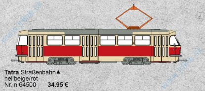 Obrázok pre 984/64500 Tatra T3/T4 * 1970 * Red/Beige