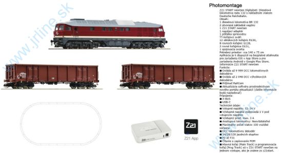 Obrázok pre 67/5190003 Digitálny SET Z21 START (NewApp)  * Lokomotíva BR132 DR + Eaos * ( Len  Z21 App )