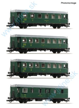 Obrázok pre 62R/6200282 Súprava Osobných vagónov  RYBAK * ČSD III.ep.