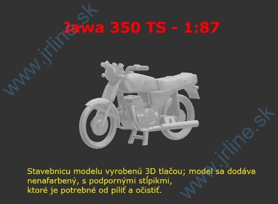 Obrázok pre 53/UMH97-3D Jawa 350 TS * 3D STAVEBNICA