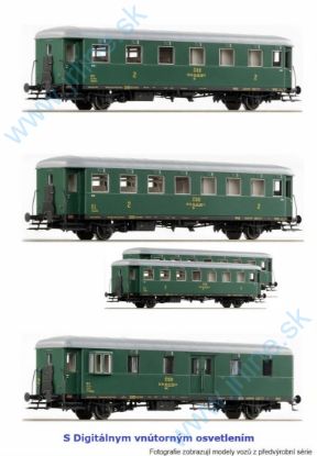 Obrázok pre 62R-EL/260750 Set Vozňov RYBAK * ČSD IV.ep. * DCC-Osvetlenie