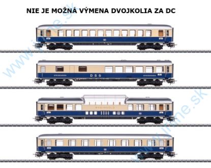 Obrázok pre 625/MA40852 Rheingold-Wagenset DB III.ep. * "Tin Plate" - NIE JE MOŽNÁ VÝMENA DVOJKOLÍ ZA DC !!!
