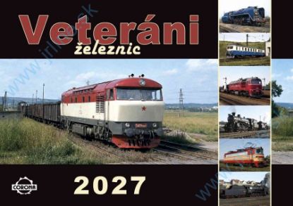 Obrázok pre 116/27-03 Nástenný kalendár 2027  VETERÁNI Železníc - 12 + 1 listov, rozmery 420 x300 mm