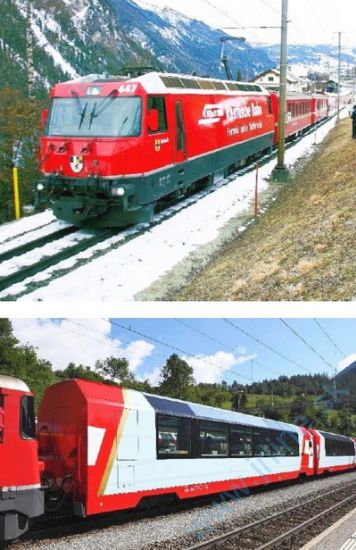 Obrázok pre 70/K10-025 Start SET * GLACIER Express RHB V.-VI.ep * 3-dielna jednotka +koľajový ovál + regulárot rýchlosti